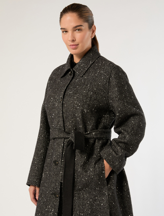 Reversible double cloth coat - BLACK WHITE - Marina Rinaldi - 5