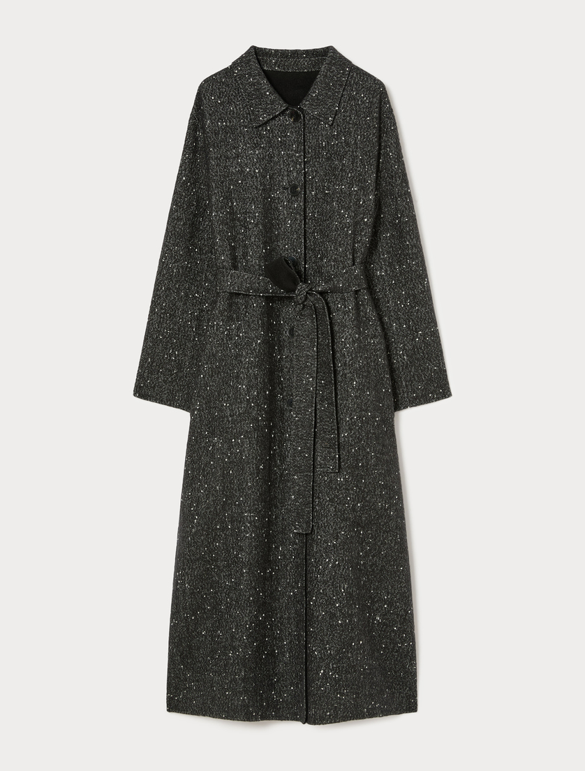 Reversible double cloth coat - BLACK WHITE - Marina Rinaldi
