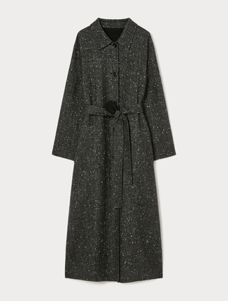Reversible double cloth coat - BLACK WHITE - Marina Rinaldi - 1