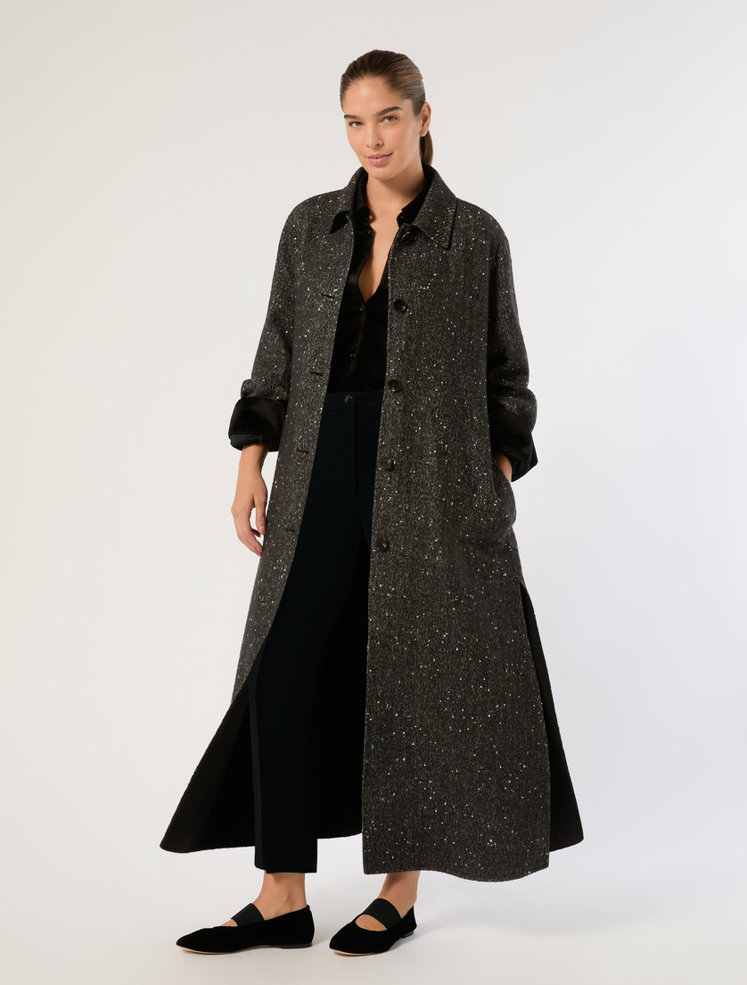 Reversible double cloth coat - BLACK WHITE - Marina Rinaldi - 2