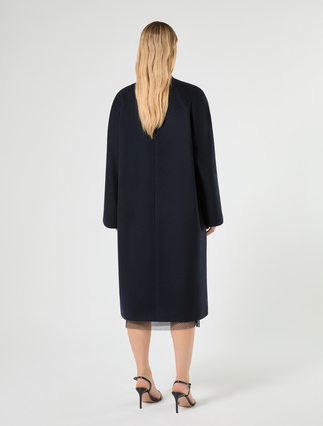 Wool broadcloth coat - MIDNIGHTBLUE - Marina Rinaldi - 4