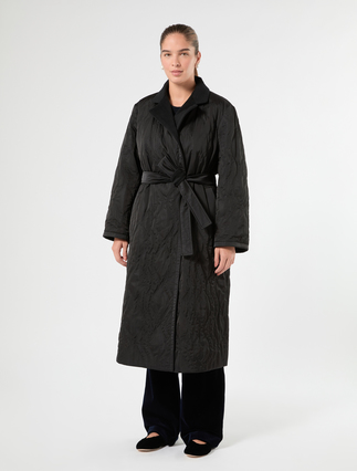 Reversible wool broadcloth coat - BLACK - Marina Rinaldi - 5