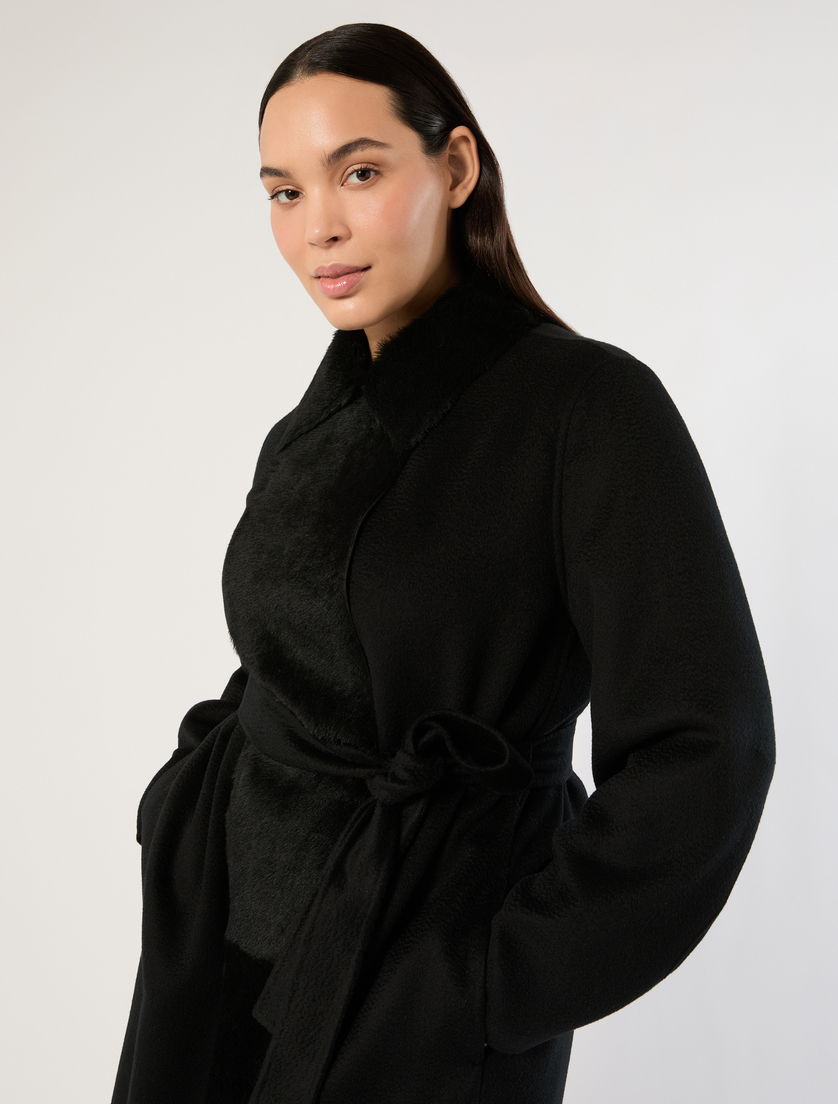 Abrigo de lana double - NEGRO - Marina Rinaldi - 5