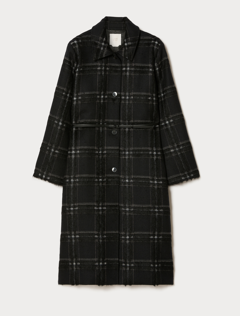 Jacquard coat - BLACK - Marina Rinaldi