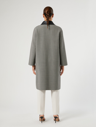 Double wool coat - WHITE BLACK - Marina Rinaldi - 4