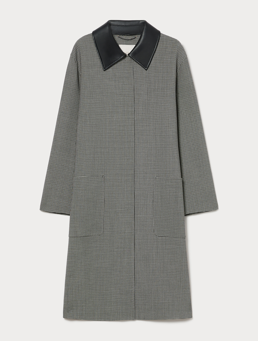 Double wool coat - WHITE BLACK - Marina Rinaldi