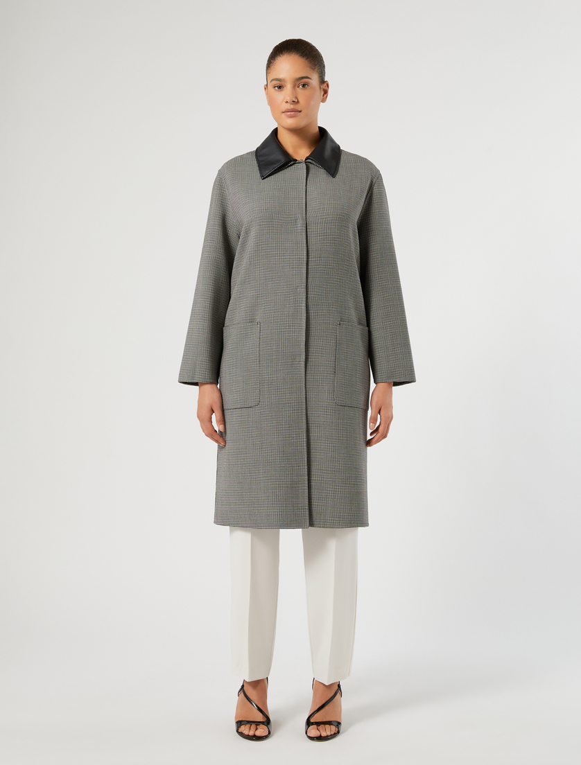 Double wool coat - WHITE BLACK - Marina Rinaldi - 3