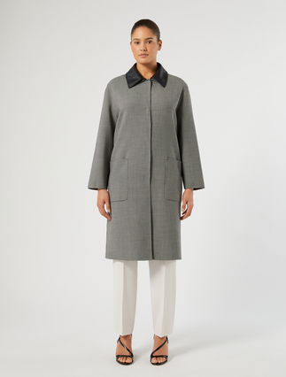Double wool coat - WHITE BLACK - Marina Rinaldi - 3