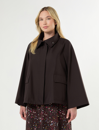 Water-repellent twill raincoat - BROWN - Marina Rinaldi - 3