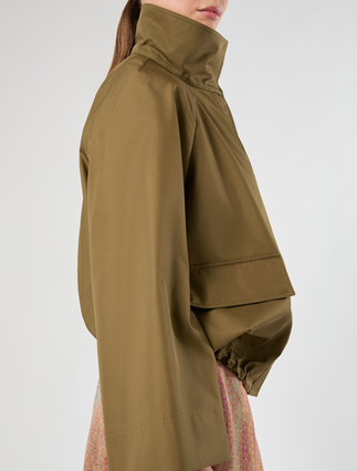 Impermeabile in twill antigoccia - VERDE KAKI - Marina Rinaldi - 5