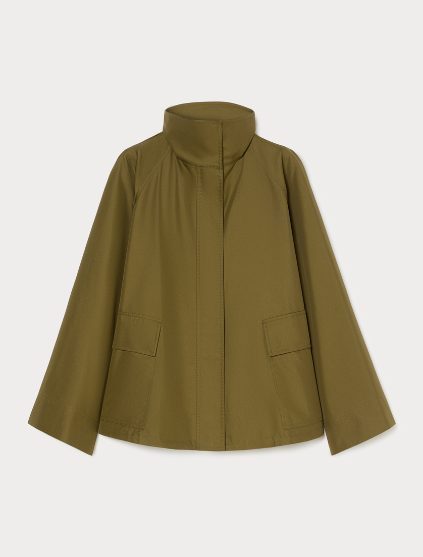Impermeabile in twill antigoccia - VERDE KAKI - Marina Rinaldi