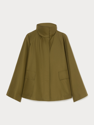 Impermeabile in twill antigoccia - VERDE KAKI - Marina Rinaldi - 1
