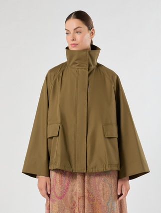 Impermeabile in twill antigoccia - VERDE KAKI - Marina Rinaldi - 3
