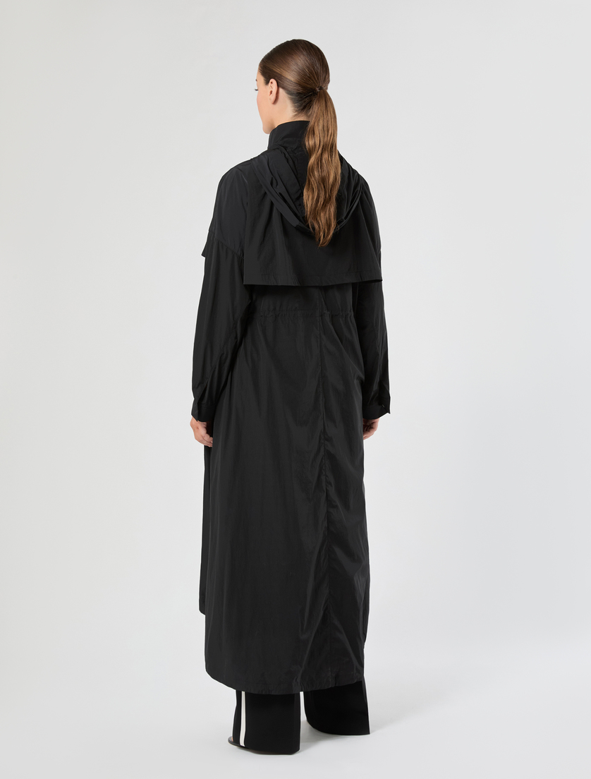 Water-repellent taffeta trench coat - BLACK - Marina Rinaldi - 4