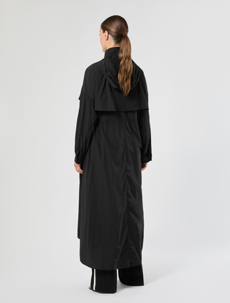 Water-repellent taffeta trench coat - BLACK - Marina Rinaldi - 4