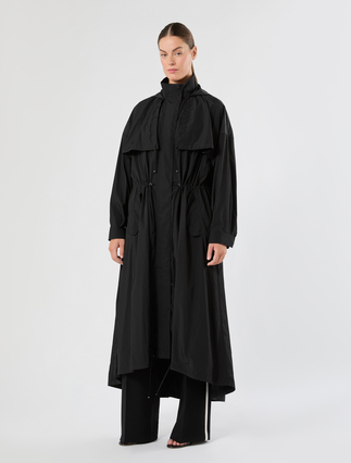 Water-repellent taffeta trench coat - BLACK - Marina Rinaldi - 3