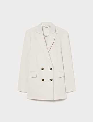 Double-breasted cady blazer jacket - ICE - Marina Rinaldi - 1