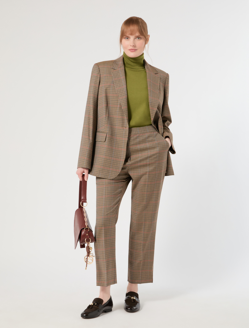 Wool check Batavia jacket - CAMEL - Marina Rinaldi - 2