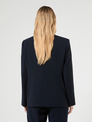 Einreihiger Blazer aus Cady - NACHTBLAU - Marina Rinaldi - 4