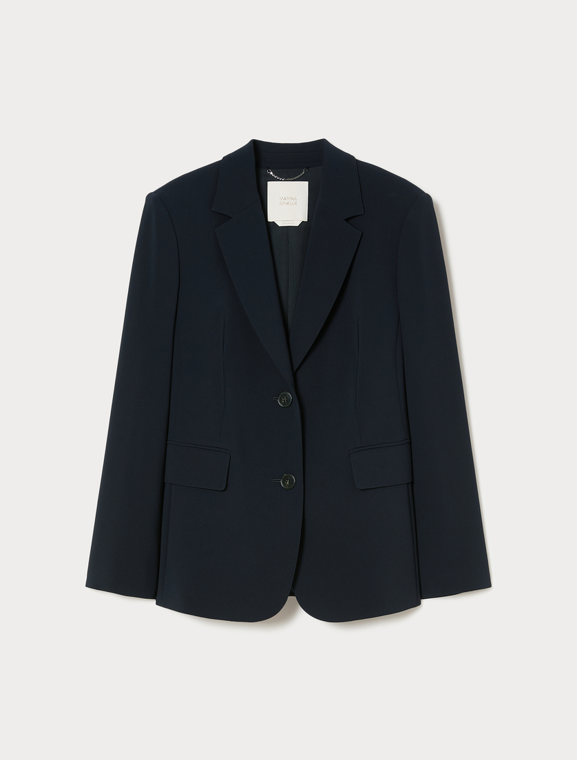 Einreihiger Blazer aus Cady - NACHTBLAU - Marina Rinaldi