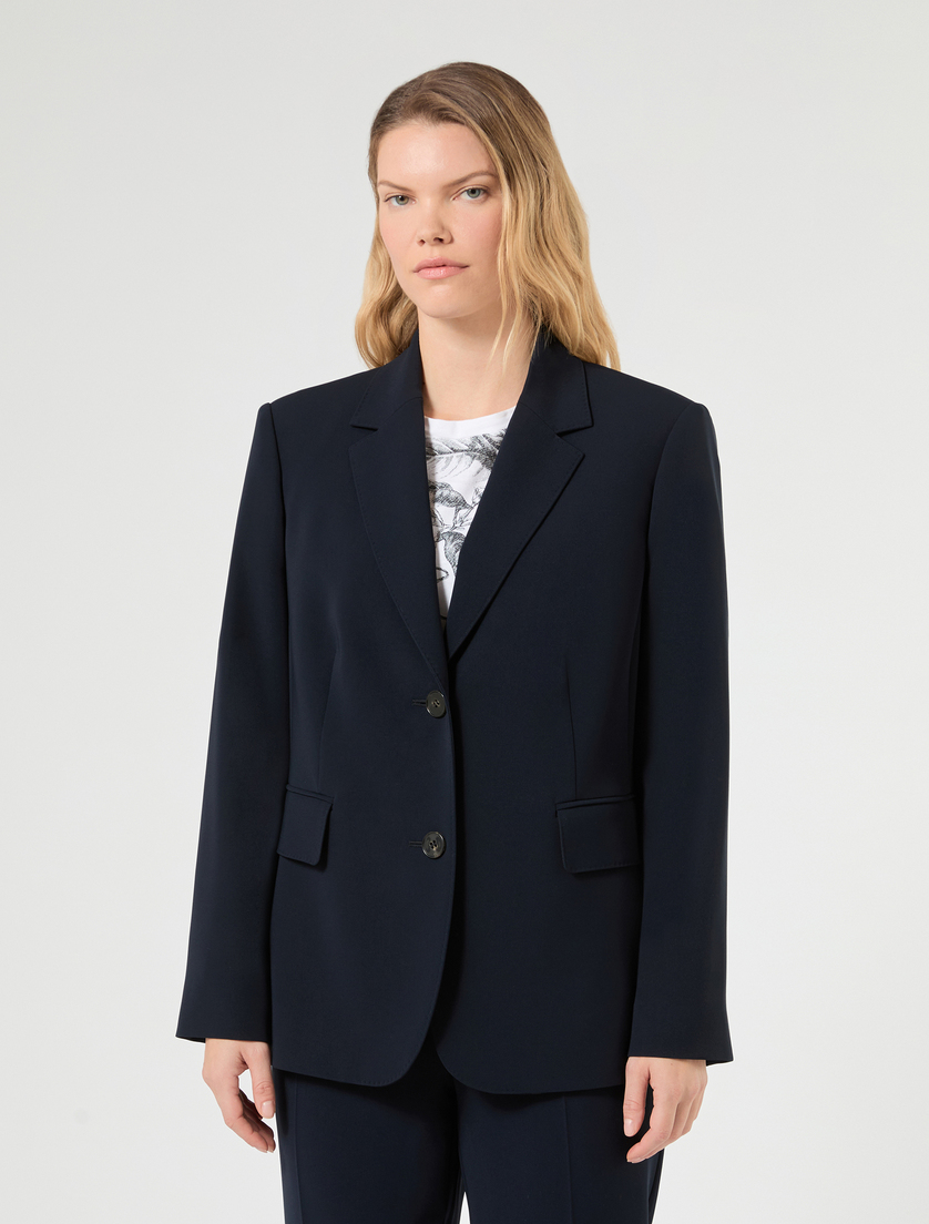 Einreihiger Blazer aus Cady - NACHTBLAU - Marina Rinaldi - 3