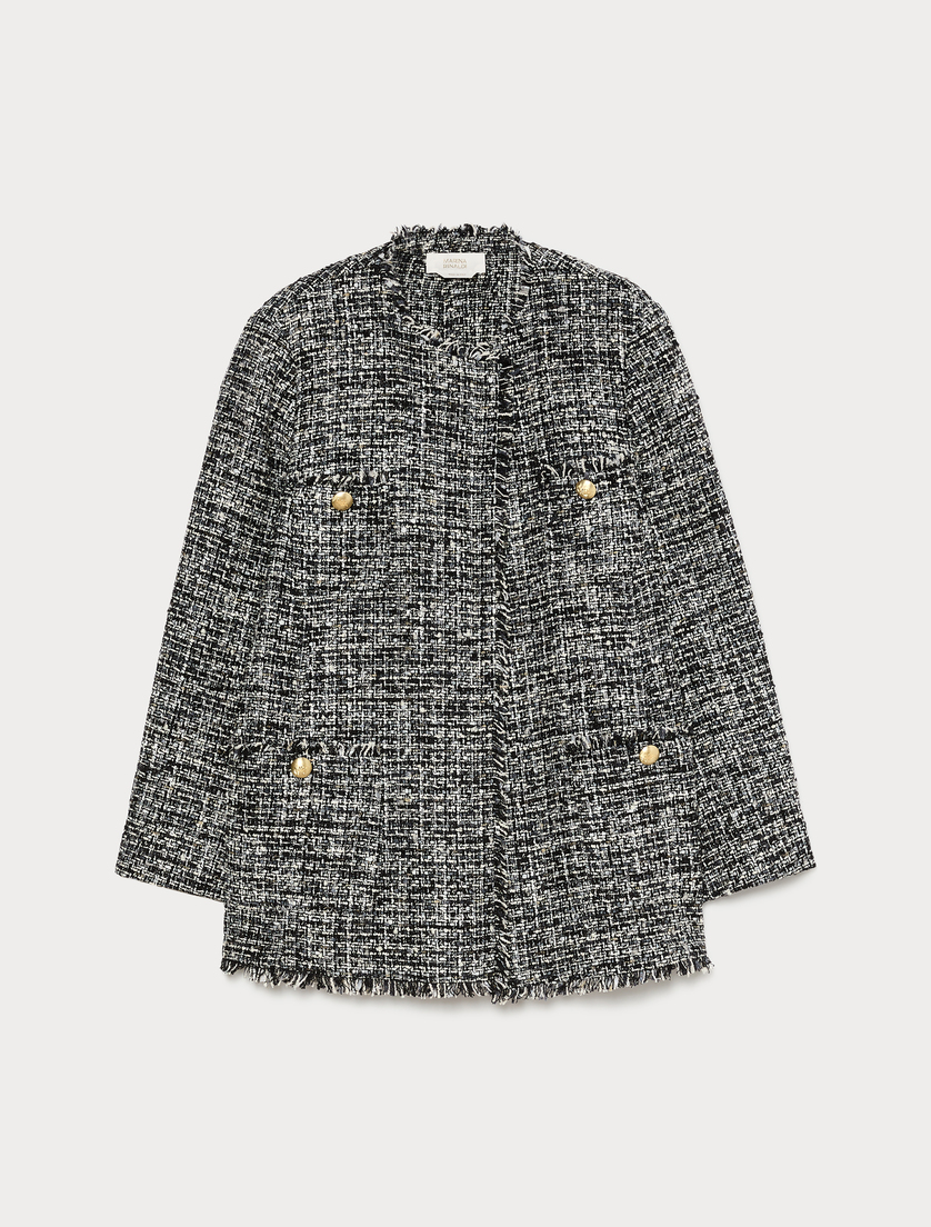 Veste en tissu mouliné - NOIR BLANC - Marina Rinaldi