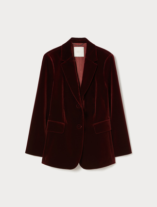 Velvet jacket - BRICK RED - Marina Rinaldi - 1