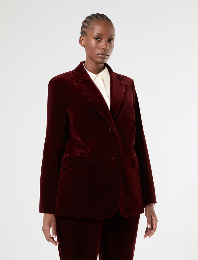 Velvet jacket - BRICK RED - Marina Rinaldi - 3