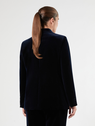 Velvet jacket - MIDNIGHTBLUE - Marina Rinaldi - 4