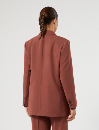 Veste blazer en cady mélangé - BRIQUE ROUGE - Marina Rinaldi - 4