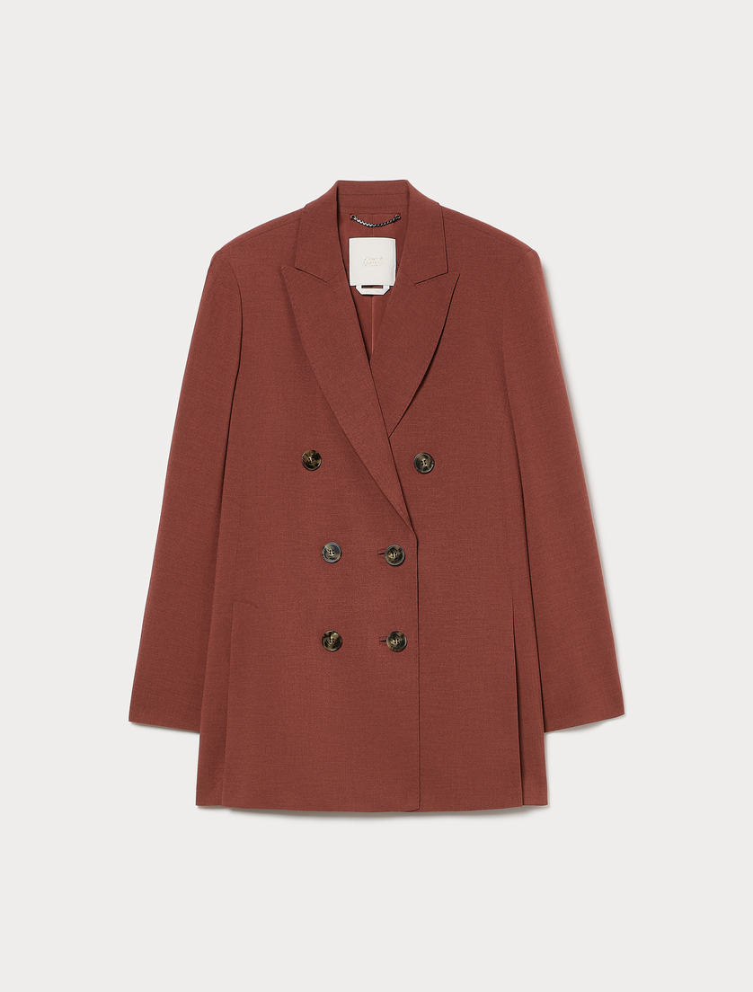 Veste blazer en cady mélangé - BRIQUE ROUGE - Marina Rinaldi