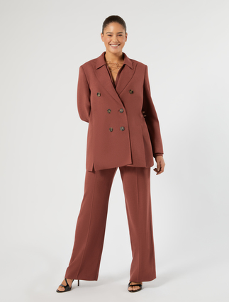 Veste blazer en cady mélangé - BRIQUE ROUGE - Marina Rinaldi - 2