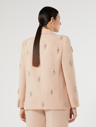 Embroidered cady blazer jacket - SKIN - Marina Rinaldi - 4