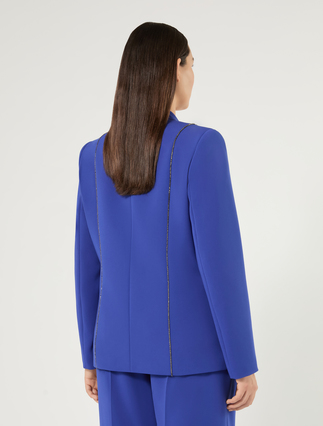 Rhinestone-adorned cady jacket - CORNFLOWER BLUE - Marina Rinaldi - 4