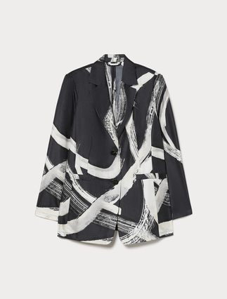 Pure silk twill jacket - Marina Rinaldi