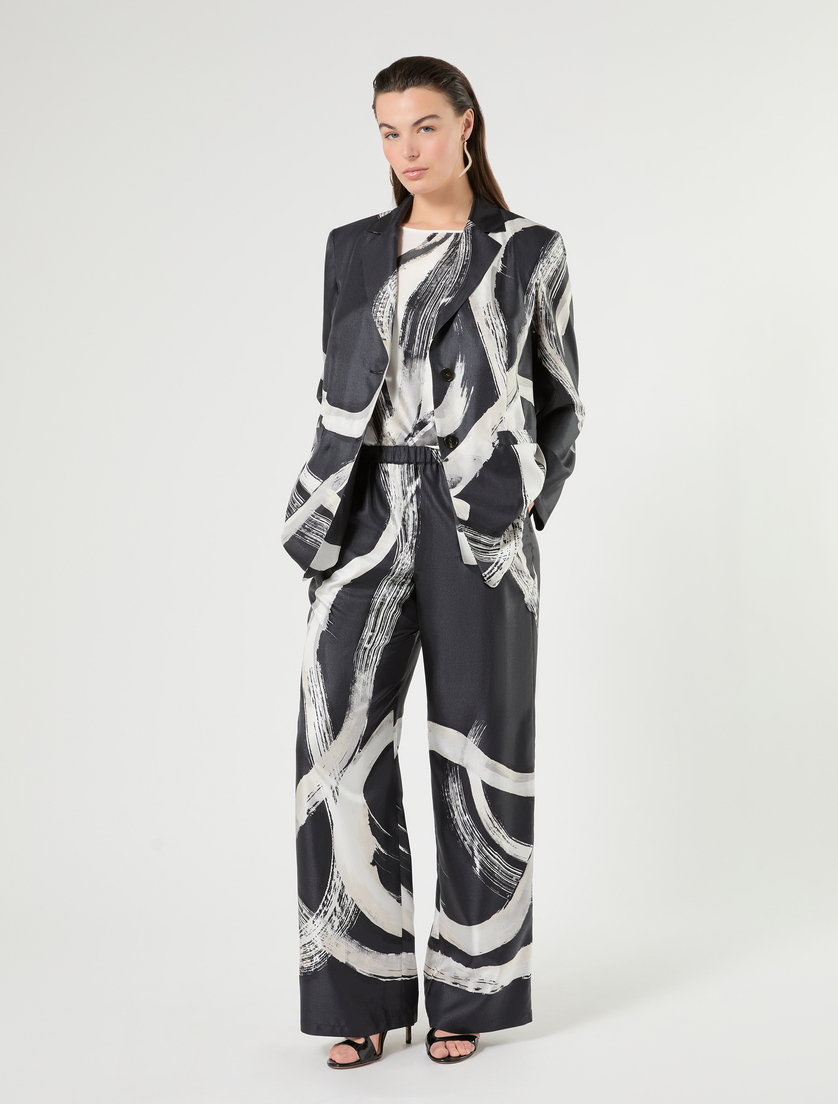 Pure silk twill jacket - Marina Rinaldi