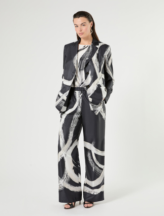 Pure silk twill jacket - Marina Rinaldi