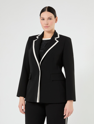 Veste blazer en cady - NOIR