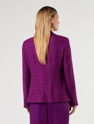 Giacca in tessuto armaturato - FUXIA VIOLA - Marina Rinaldi - 4