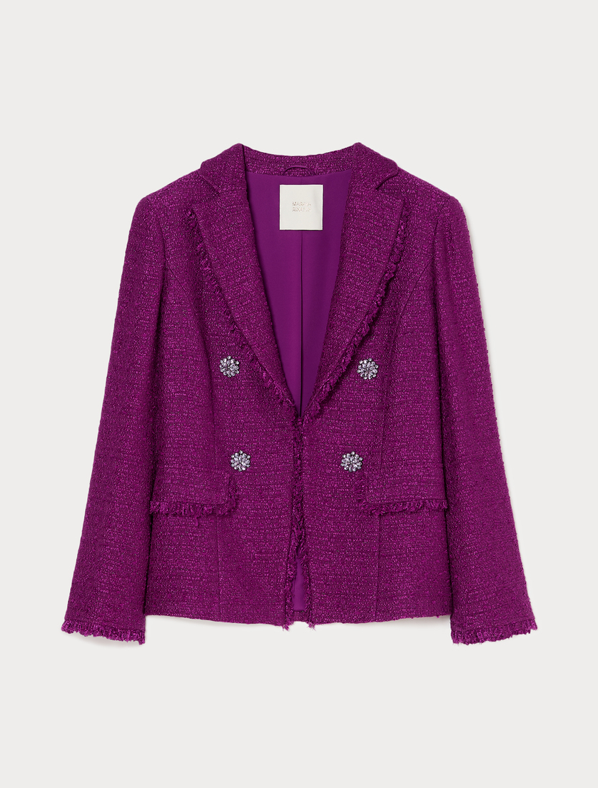 Giacca in tessuto armaturato - FUXIA VIOLA - Marina Rinaldi