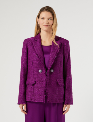Giacca in tessuto armaturato - FUXIA VIOLA - Marina Rinaldi - 3