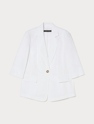 Linen canvas blazer jacket - Marina Rinaldi