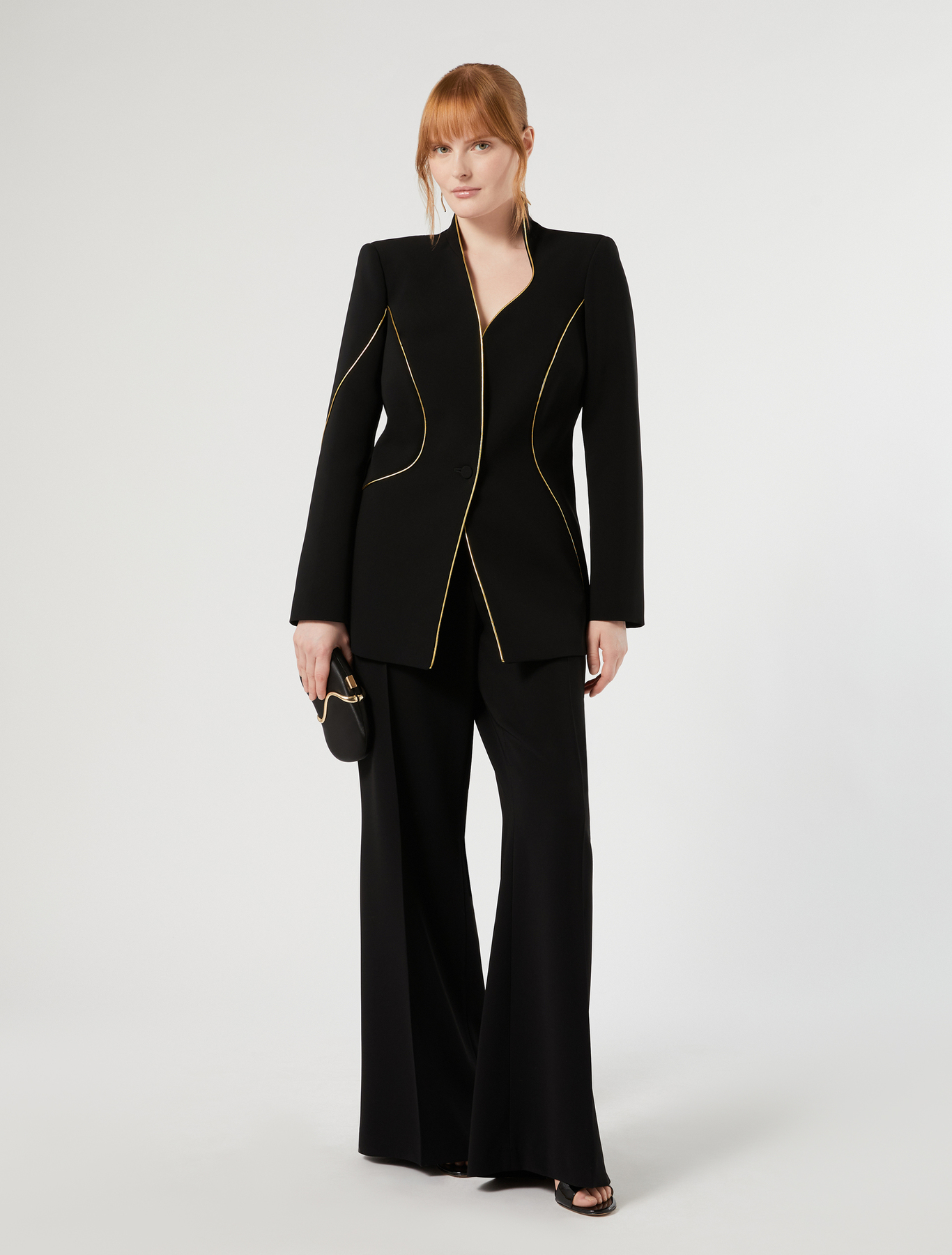 Cady jacket with piping details