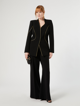 Cady jacket with piping details - Marina Rinaldi