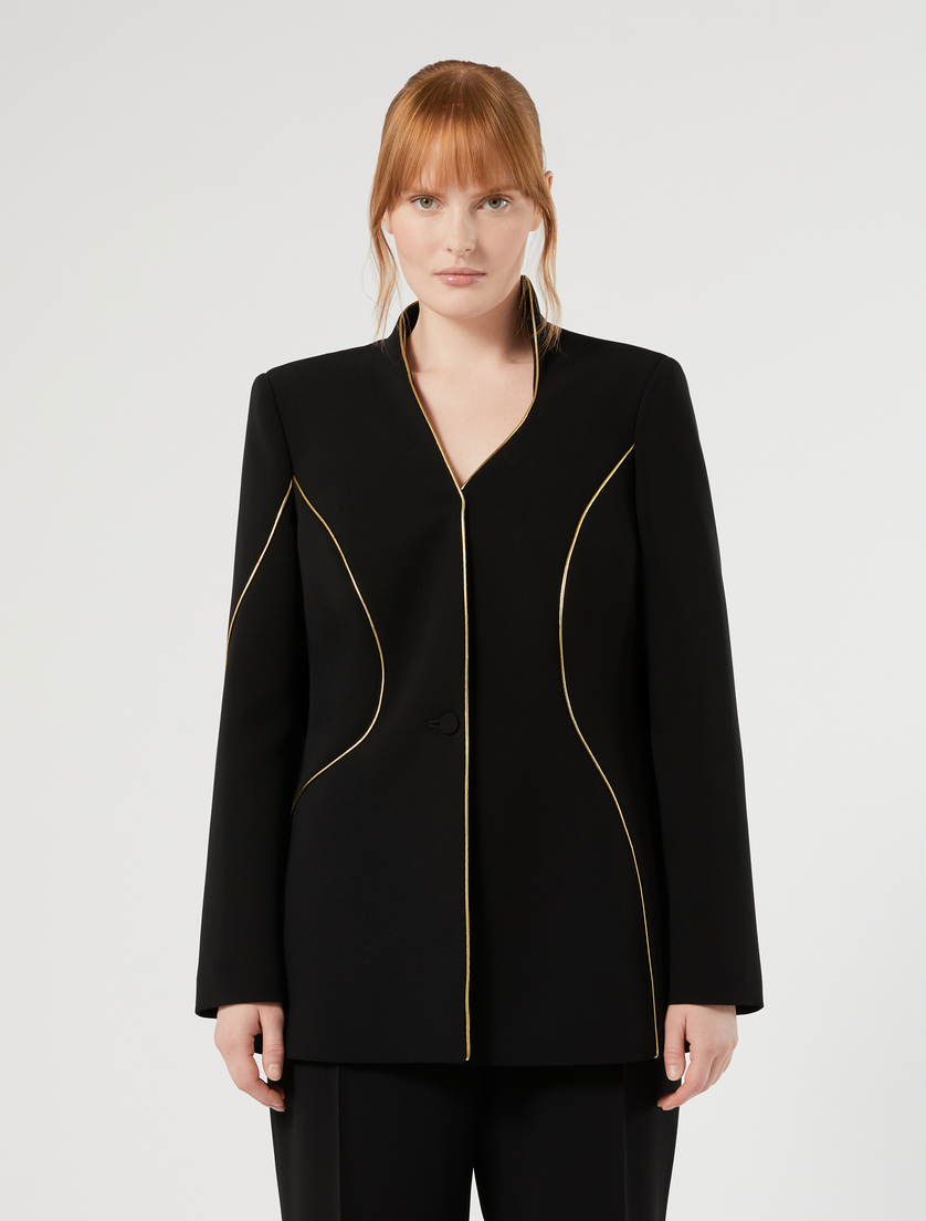 Cady jacket with piping details - BLACK - Marina Rinaldi - 3