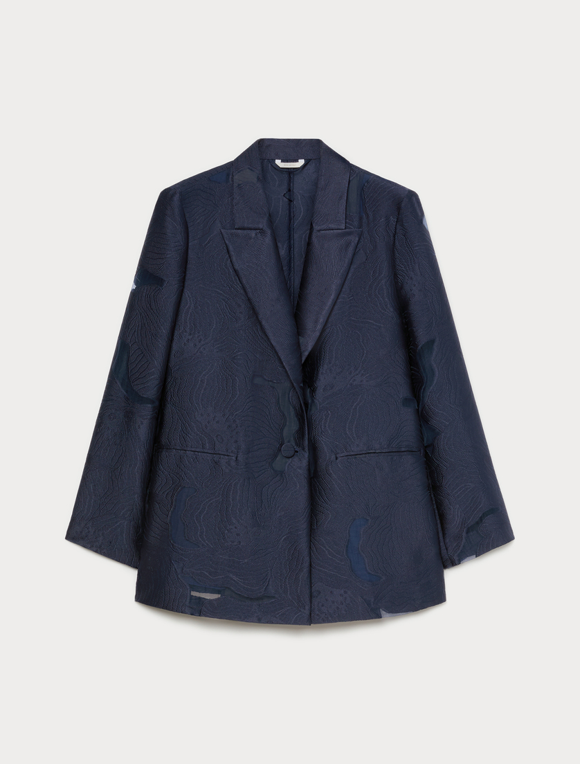 Fil coupé blazer jacket - NAVY - Marina Rinaldi
