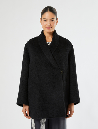 Double wool and alpaca coat - BLACK - Marina Rinaldi - 3