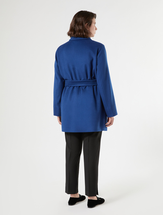 Wool broadcloth heavy jacket - CHINA BLUE - Marina Rinaldi - 4