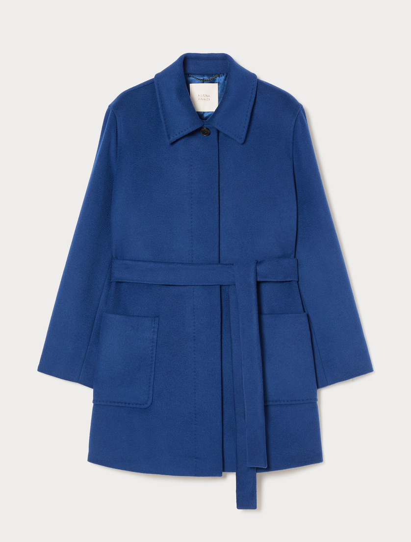 Wool broadcloth heavy jacket - CHINA BLUE - Marina Rinaldi
