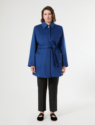 Wool broadcloth heavy jacket - CHINA BLUE